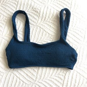 Aerie swim smocked scoop bikini top